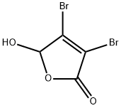 3,4-ジブロモ-5-ヒドロキシ-2,5-ジヒドロフラン-2-オン 化学構造式