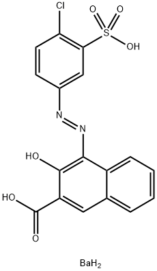 4-[(4-クロロ-3-スルホフェニル)アゾ]-3-ヒドロキシ-2-ナフタレンカルボン酸/バリウム,(1:1) 化学構造式