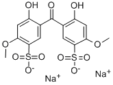 3,3'-カルボニルビス[4-ヒドロキシ-6-メトキシベンゼンスルホン酸]ジナトリウム 化学構造式