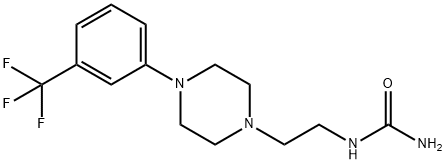 [2-[4-[3-(トリフルオロメチル)フェニル]-1-ピペラジニル]エチル]尿素 化学構造式