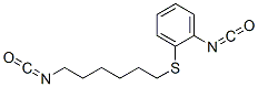 1-イソシアナト-2-[(6-イソシアナトヘキシル)チオ]ベンゼン 化学構造式