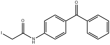 4-(N-ヨードアセトアミド)ベンゾフェノン 化学構造式