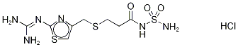 [3-[[[2-(DiaMinoMethyleneaMino)-4-thiazolyl]Methyl]thio]propionyl]sulfaMide Hydrochloride (FaMotidine IMpurity) Structure