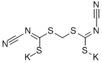 メチレンビス(シアンイミドジチオ炭酸)-S,S-二カリウム塩 化学構造式