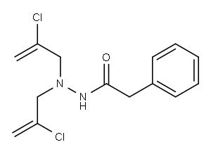 N',N'-Bis(2-chloro-2-propenyl)-2-phenylacetohydrazide Structure
