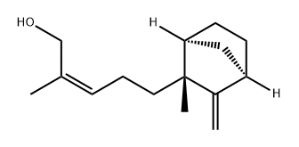 [1S-[1alpha,2alpha(Z),4alpha]]-2-methyl-5-(2-methyl-3-methylenebicyclo[2.2.1]hept-2-yl)-2-penten-1-ol, 77-42-9, 结构式