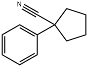 1-苯基-1-氰基环戊烷, 77-57-6, 结构式
