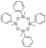 2,4,6,8-テトラメチル-2,4,6,8-テトラフェニルシクロオクタンテトラシロキサン 化学構造式