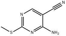 4-アミノ-2-(メチルチオ)ピリミジン-5-カルボニトリル 化学構造式