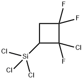 trichloro(2-chloro-2,3,3-trifluorocyclobutyl)silane Structure