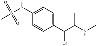 N-[4-[2-(メチルアミノ)-1-ヒドロキシプロピル]フェニル]メタンスルホンアミド 化学構造式