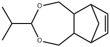 1,5,5a,6,9,9a-ヘキサヒドロ-3-(1-メチルエチル)-6,9-メタノ-2,4-ベンゾジオキセピン 化学構造式