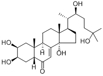 (20S,22S)-2β,3β,14,22,25-ペンタヒドロキシ-5β-コレスタ-7-エン-6-オン 化学構造式