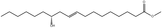 [R,E,(+)]-12-ヒドロキシ-9-オクタデセン酸メチル 化学構造式