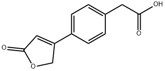 2-[4-(5-oxo-2H-furan-3-yl)phenyl]acetic acid Struktur