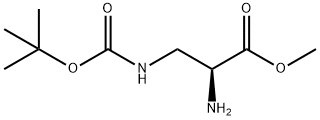 3-[[(1,1-ジメチルエトキシ)カルボニル]アミノ]-L-アラニンメチルエステル 化学構造式