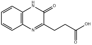 3-(3-ヒドロキシキノキサリン-2-イル)プロパン酸 化学構造式