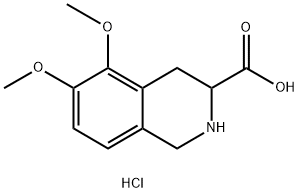 5,6-Dimethoxy-1,2,3,4-tetrahydro-3-isoquinolinecarboxylic acid hydrochloride Structure