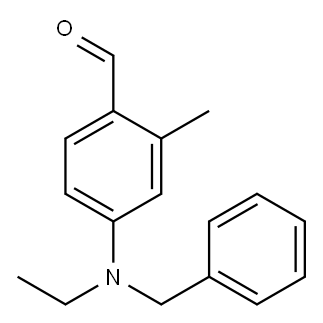 2-甲基-4-(N-乙基-N-苄基)氨基苯甲醛 结构式