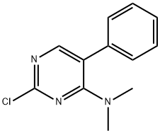 2-chloro-N,N-dimethyl-5-phenylpyrimidin-4-amine Struktur