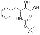(2R,3R)-3-(BOC-アミノ)-2-ヒドロキシ-4-フェニル酪酸 化学構造式