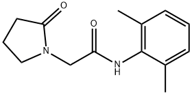 N-(2,6-ジメチルフェニル)-2-(2-オキソピロリジノ)アセトアミド 化学構造式