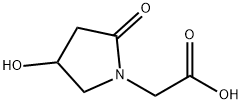 4-Hydroxy-2-oxo-1-pyrrolidineacetic acid Structure