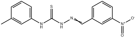 3-硝基苯甲醛N-(3-甲基苯基)缩氨基硫脲, 7728-25-8, 结构式