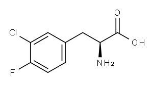 3-氯-4-氟-DL-苯丙氨酸 结构式