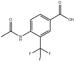 4-乙酰胺基-3-三氟甲基苯甲酸, 773108-11-5, 结构式