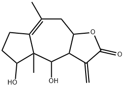 3a,4,4a,5,6,7,9,9a-Octahydro-4,5-dihydroxy-4a,8-dimethyl-3-methyleneazuleno[6,5-b]furan-2(3H)-one Structure