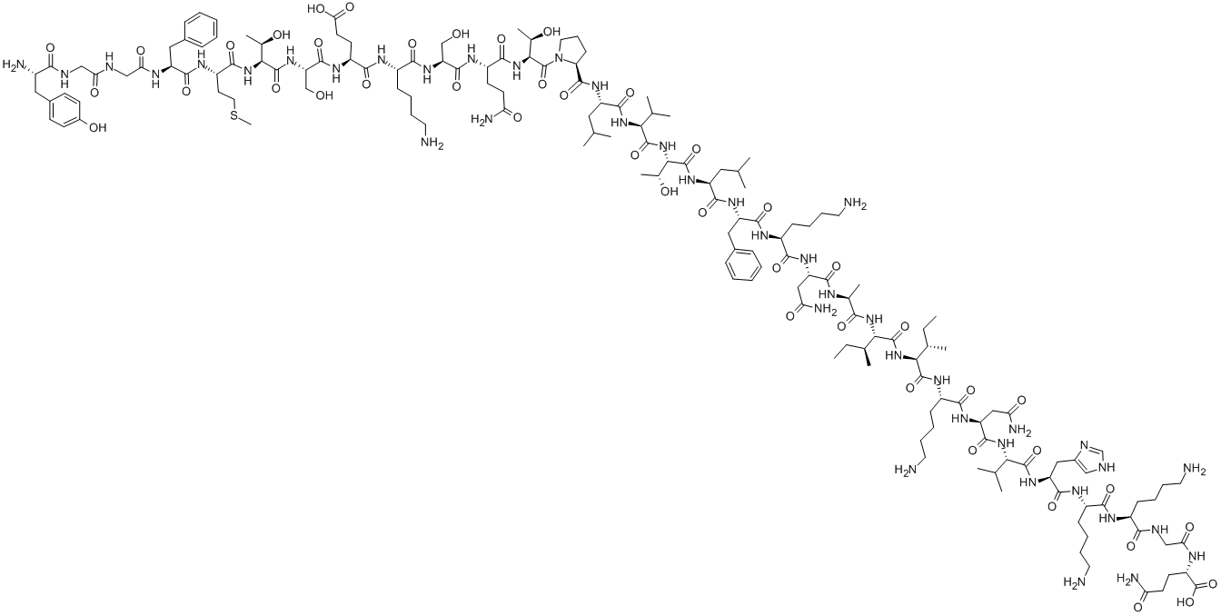 Β-エンドルフィン, ラット 化学構造式
