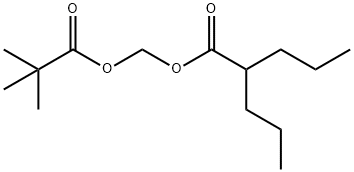 2-プロピルペンタン酸(2,2-ジメチル-1-オキソプロポキシ)メチル 化学構造式