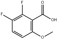2,3-ジフルオロ-6-メトキシ安息香酸 化学構造式