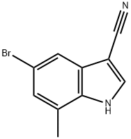 1H-Indole-3-carbonitrile, 5-bromo-7-methyl- Struktur