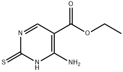 4-氨基-2-巯基嘧啶-5-羧酸乙酯 结构式