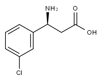 (S)-3-氨基-3-(3-氯苯基)-丙酸 结构式