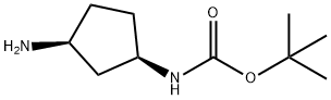 (1R,3S)-1-(BOC-氨基)-3-氨基环戊烷, 774212-81-6, 结构式