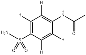 P-スルファミルアセトアニリド-D4 化学構造式