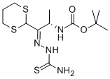 CARBAMIC ACID, [(1S)-2-[(AMINOTHIOXOMETHYL)HYDRAZONO]-2-(1,3-DITHIAN-2-YL)-1-METHYLETHYL]-, 1,1-DIMETHYLETHYL ESTER Struktur