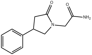 4-Phenyl-2-pyrrolidone-1-acetamide Structure