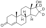 テストステロン‐16,16,17‐D3 化学構造式