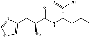 N-L-ヒスチジル-L-ロイシン 化学構造式