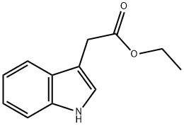 (1H-インドール-3-イル)酢酸エチル 化学構造式
