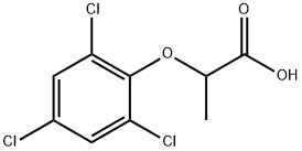 2-(2,4,6-トリクロロフェノキシ)プロパン酸 化学構造式