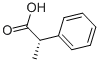 (S)-(+)-2-フェニルプロピオン酸 化学構造式