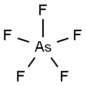 ペンタフルオロひ素(V) 化学構造式