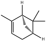 (1S)-(-)-α-ピネン 化学構造式