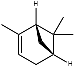 (1R)-(+)-α-ピネン 化学構造式