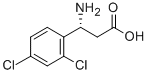 (R)-3-アミノ-3-(2,4-ジクロロフェニル)プロパン酸 化学構造式
